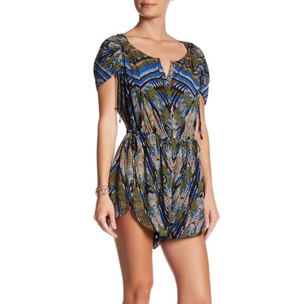 Free People Dream All Night Boho Tribal Romper